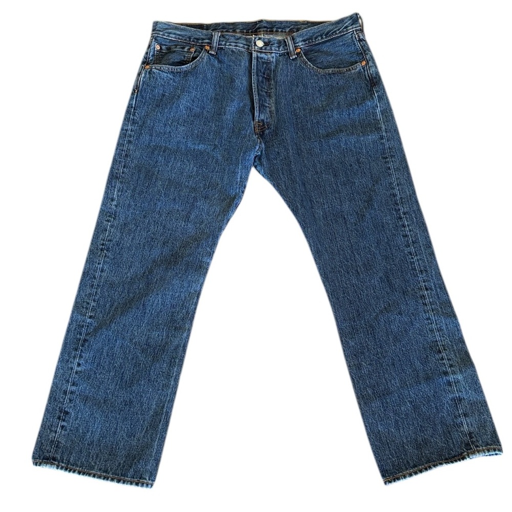 Levi’s 501 Blue‎ Buttonfly Straight Leg Jeans Size 38 x 29